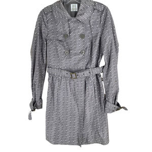 ORIGINAL PENGUIN GRAY PATTERENED TRENCH COAT